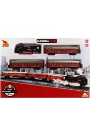 Resim Işıklı Tren Seti Express Lokomotif Raylı 18 Parça 