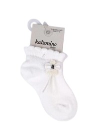 Resim Katamino Argolis Aks Kız Bebek Çorap 46344 Ekru 