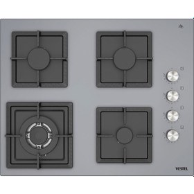 Resim Vestel AO-6510419 G DG DWK 65 CM 4 Gözü Gazlı 1 Gözü Wok'lu Ankastre Ocak 
