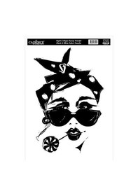 Resim Cadence Siyah&beyaz Kumaş Transfer 21x30 Cm. Kts-006 