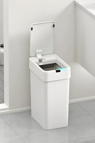 Resim Sensörlü Otomatik Slim Çöp Kovası 9 Lt+ Deterjan Hazneli Silikon Klozet Fırçası 