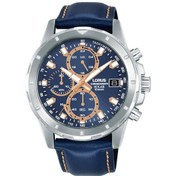 Resim Lorus Rz611ax9 Quartz Deri Lacivert 43 Mm Erkek Kol Saati Gri 