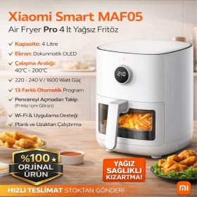 Resim Xiaomi Smart MAF05 Air Fryer Pro 4 Lt Yağsız Fritöz + Dijital Mutfak Tartısı Hediye 