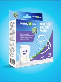 Resim FeyzaDesign Pratik ve Güvenli Bebek Süt Saklama Poşeti 10'lu Set 