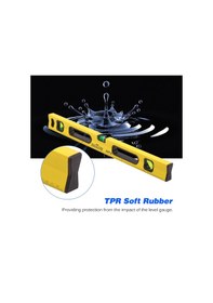 Resim Springsun 60cm Alüminyum Alaşımlı Seviye Cetveli Güçlü Manyetik Ağır Hizmet Tipi Seviye Sarı 