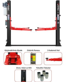 Resim 4 Ton Tam Otomatik Iki Sütunlu Hidrolik Lift Gpl102 