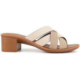 Resim Muya Anagram 33000-594 Anatomik Taban Kadın Terlik Krem Altın 36-40 Krem 