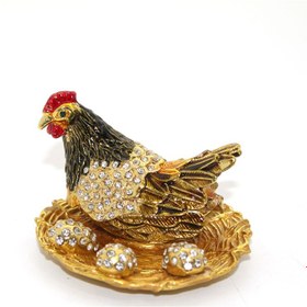 Resim Swarovski Taşlı Yumurtalı Tekli Tavuk Model 2 