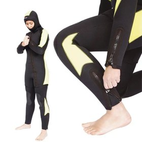 Resim Free-Sub 5mm Ege Siyah Kadın Scuba Tüplü Dalış Elbisesi Wetsuit - 2XL 