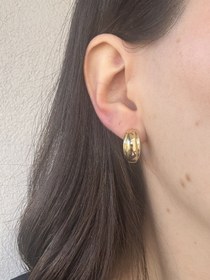 Resim Bombeli Çelik Küpe 