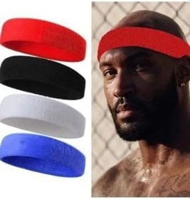 Resim NASYA sporcu havlu kafa bandı ter bandı headband tenis saç bandı Kırmızı 
