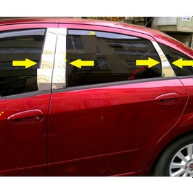 Resim FİAT LİNEA Krom Kapı Direği Cam Direği 8 Parça 2007-2018 