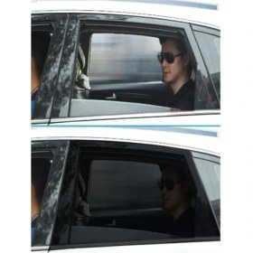 Resim Ankaflex Araba Yan Cam Perdesi Oto Arka Perde Araç Güneşlik Gölgelik Bebek Çocuk Bebe Örtü Cam Çorabı Filmi 