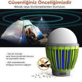 Resim CetKing Sivrisinek Kovucu Dış Mekan/iç Mekan Elektrikli, Micro USB Şarj Edilebilir Sivrisinek Kovucu Lamba, Taşınabilir Ipx6 Su Geçirmez LED Işık Elektronik Ampul Kl-01 