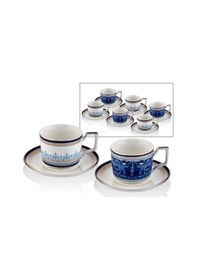 Resim Lamedore Blue Banube 6lı Çay Fincanı Seti 15x6,5cm 