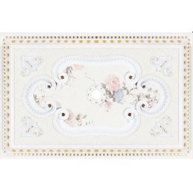 Resim Dikdörtgen Beyaz Altın Saray Tavan Göbek 60*90 cm 