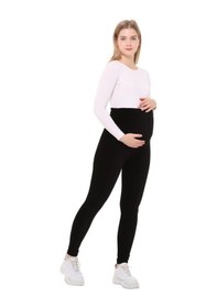 Resim Luvmabelly Myra8050 Beli Ayarlanabilir Kışlık Kadife Hamile Tayt -siyah-siyah 