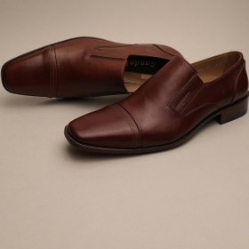 Resim Gondol Erkek Hakiki Deri Klasik Kahverengi 41 Ttx.128 