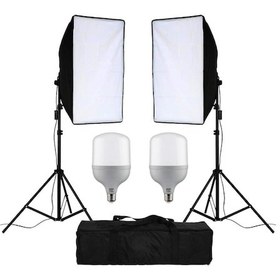 Resim Softbox 50 x 70 CM Tek Duylu 2'li Led Sürekli Işık Seti 