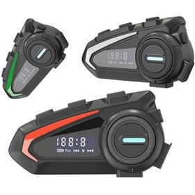 Resim K20 Bt5.3 Dijital Ekranlı Fm Radyolu İntercom 5.1 Ses Kalitesi Kask Motosiklet Interkom 