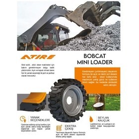 Resim 31x10-16 Skid Solid Jantlı Sol Bobcat Lastiği 