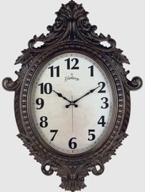 Resim Duvar Saati Kahverengi Çerçeve Çap:73cm X 54cm Vintage Taçlı Eksitme Dekoratif Amerikan Bristol Kadran Akar Saniyeli Mekanizma Akrilik Boya 