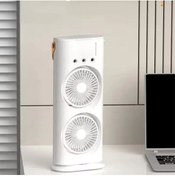 Resim Everest Grup Işıklı Sessiz Klima Sulu Fan Çift Pervana Elektrikli Vantilatör Soğutucu Fan Sprey Klima 