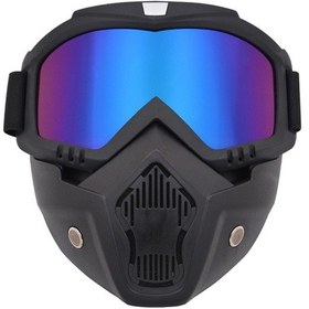 Resim Cbtx Global Çıkarılabilir Yol Sürme Açık Hava Rüzgar Geçirmez Motosiklet Gözlüğü Maskesi Çok Renkli 