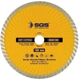 Resim Sgs Turbo Kanallı Elmas Testere 180 mm 