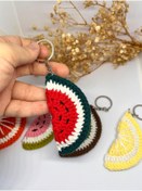 Resim Teknotik Örgü Amigurumi Karpuz Anaharlık 