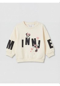Resim Lc Waikiki Ekru Minnie Mouse Baskılı Kız Bebek Takım 18-24 Ay 