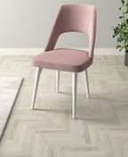 Resim Haus concept Pera Serisi 1.sınıf Babyface Silinebilir Kumaş Pembe Sandalye Beyaz Gürgen Ayak (demonte-garantili) 