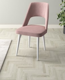 Resim Haus concept Pera Serisi 1.sınıf Babyface Silinebilir Kumaş Pembe Sandalye Beyaz Gürgen Ayak (demonte-garantili) 