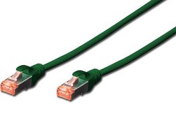 Resim DK-1644-020/G Digitus Cat.6 Patch Kablo, S-FTP, Halogenfree, AWG 27/7, 2 metre, Yeşil Renk 