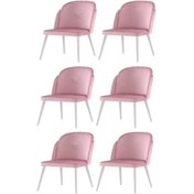 Resim Sweethomemasasandaly 6 Adet Limon Sandalye Ahşap Beyaz Sandalye Mutfak Salon Yemek Oda 