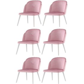 Resim Sweethomemasasandaly 6 Adet Limon Sandalye Ahşap Beyaz Sandalye Mutfak Salon Yemek Oda 