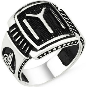 Resim Gümüş Iyı Tuğralı Erkek Yüzüğü G12Eyz Altınsepeti 