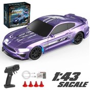 Resim 1:43 4wd Rc Drift Araba Yarışı 2.4g Yüksek Hızlı Dört Tekerlekten Çekiş Uzaktan Mor Mor 