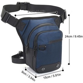 Resim Pazly Su Geçirmez Motosiklet Bacak Çantası - Oxford Kumaş, Erkek/kadın İçin Pratik Ve Hafif Mavi Mavi 