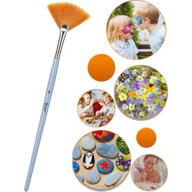 Resim Artlantis Yelpaze Fırça No 8 1 Adet Sentetik Kıl Yelpaze Brons Fırça Sanat ve Hobi Akrilik Boya Yağlı Boya Guaj Boya 