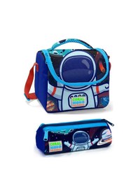 Resim Coral High Erkek Çocuk Mavi Kırmızı Astronot Beslenme Çantası Set 