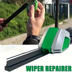 Resim Araba Silecek Tamir Aracı – Tüm Araç Modelleri için ABS Kauçuk Bıçak Düzeltici & Kenar Sabitleyici, Yeşil & Gri Tasarım, Kolay Silecek Şeridi Tamiri için Otomatik Aksesuar, Araç Aksesuarı | Ergonomik Sap | Abs Reçine Yapı 