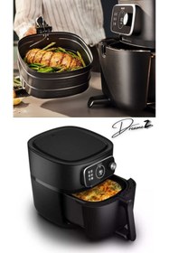 Resim Philips Versuni Drmz HD9875 Airfryer 7000 Serisi XXL Connected, 2 kg,8.3 L Kapasite,Uzaktan Bağlantılı,Siyah 
