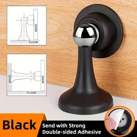 Resim Ev Kullanımı için 1 adet Manyetik Kapı Durdurucu - Sessiz İşlem, Matkap Gerektirmeyen Yapışkanlı Montaj, Cilalı Metal Bitiş, Gri/Beyaz/Siyah, Plastik Malzeme, Güvenli Kapı Duvar Koruma için Tekme Levha Tasarımı, Ev Kapısı Aksesuarı | Şık Kapı Aksesuarı | Dayanıklı Plastik 