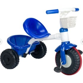 Resim ÇEVİK SUNAR 3 Tekerlekli Bisiklet Sepetli Çocuk Bisiklet Süper Lacivert Çocuk Bisikleti 