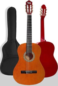 Resim Midex CG-270M Doğal Renk Klasik Gitar 4/4 Yetişkin Boy Sap Ayarlı Full Set 