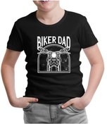 Resim Biker Dad Siyah Çocuk Tshirt 001 