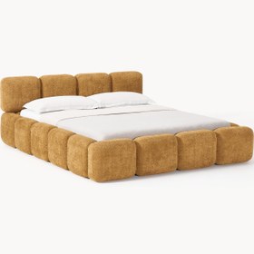 Resim Bom Çift Kişilik Karyola Hardal Teddy - 150x200 cm 