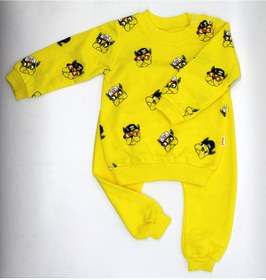 Resim BEBEK FİRARDA Köpekli Sweat Pijama Eşofman Bebek 2’li Günlük Takım 93341 