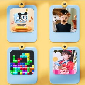 Resim Monyee D12 Çocuklar İçin 1080p Hd Çift Kameralı, 20mp Oyunlu, 4x Dijital Zumlu Renkli Dijital Fotoğraf Makinesi, Pembe 